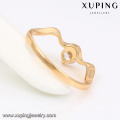 13810 xuping latest gold favorite finger ring designs concise vogue 18k gold color rings with stone for girls